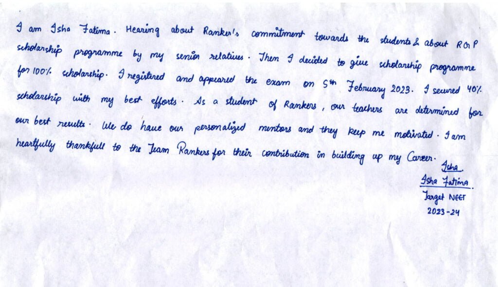 isha fatima Testimonial