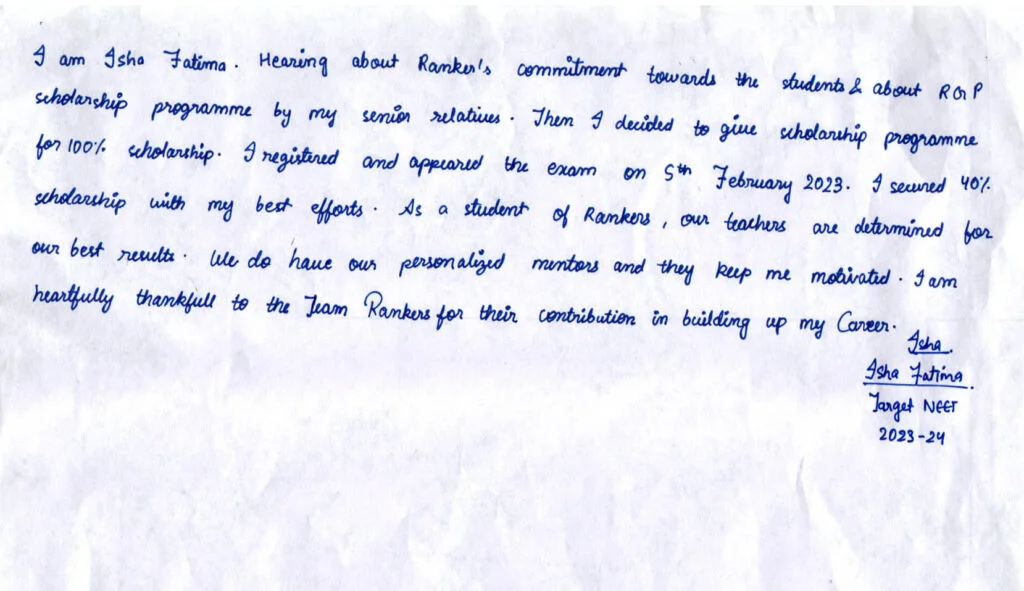 isha fatima Testimonial