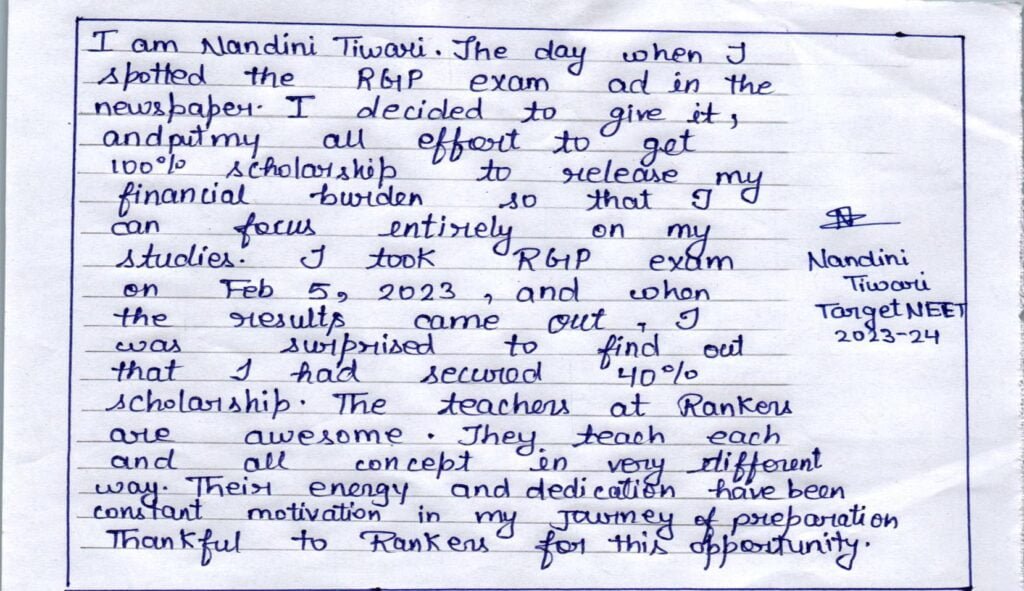nandini Testimonial