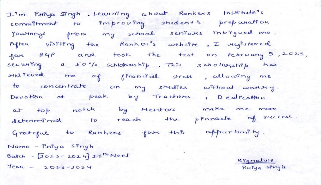 priya singh Testimonial